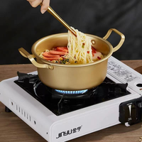 Ensemble de 6 casseroles rondes classiques en aluminium avec revêtement antiadhésif, compatibles lave-vaisselle et four, pour une utilisation domestique