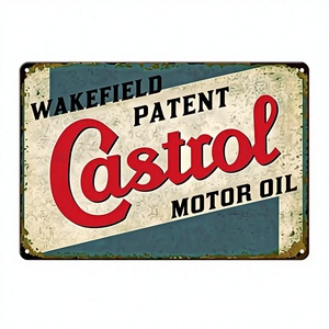 Targhe in Metallo Vintage per Garage e Man Cave, Decorazioni per Officina Auto e Stazioni <span class=keywords><strong>di</strong></span> <span class=keywords><strong>Servizio</strong></span>, Set da 5 Pezzi Rettangolari 8x12 Pollici - Product Image 1