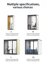 Cabine de réunion professionnelle insonorisée pour vidéoconférence, en aluminium modulaire moderne et personnalisable
