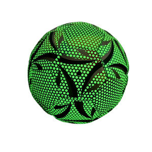Balón <span class=keywords><strong>de</strong></span> Fútbol <span class=keywords><strong>de</strong></span> Entrenamiento Reflectante con Diseño <span class=keywords><strong>de</strong></span> Monopolio Transfronterizo, Logotipo Impreso Personalizable, Letras Gratuitas, Número 5, Verde Panal Luminoso - Product Image 5
