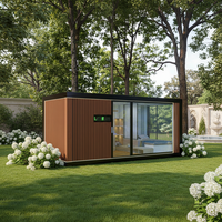 Moderna y Popular Casa Prefabricada Tipo Cabaña Apple, Lista para Enviar, Contenedor Expandible para Oficina en Casa, Almacén, Perfecta como Apartamento Pequeño