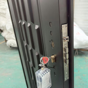 Porte d'entrée principale TECHTOP haut de gamme moderne antivol en acier inoxydable finition noire avec serrure à 2 ou 4 points, porte de sécurité extérieure de luxe - Product Image 4