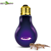 REPTIZOO 100W Ampoule Chauffante Nocturne pour Reptiles, Sans UVA, Revêtement Violet, Sommeil Non Perturbé, Lumière de Lune Violette, pour Dragon Barbu et Tortue