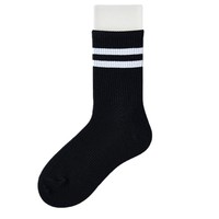 Chaussettes de sport en tricot rayées personnalisées en gros, chaussettes de cyclisme athlétiques à logo personnalisé, chaussettes en tissu éponge avec logo