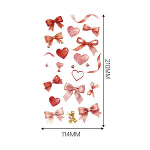 Adesivi per tatuaggi a forma di fiocco per donna - <span class=keywords><strong>Tatuaggio</strong></span> temporaneo impermeabile, accessori per il trucco per la festa di San Valentino - Product Image 6