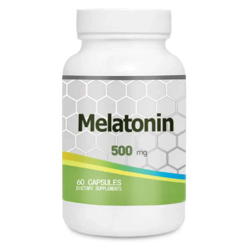 Cápsulas de melatonina natural, granel, suporte natural, extensão da vida do sono, 99% mg