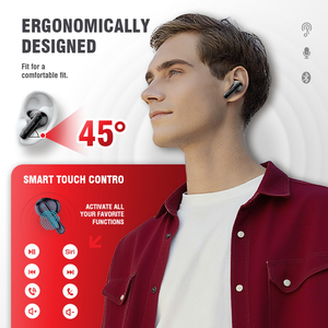 Écouteurs sans fil intra-auriculaires OEM ODM A8 Sport BT5.3 avec réduction de bruit ENC, son HIFI, affichage LED, étui de chargement, logo personnalisé, vente en gros, écouteurs IA - Product Image 3