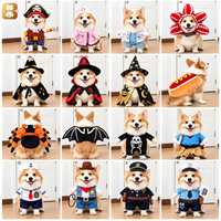 ZHENYI Costume amusant pour animaux de compagnie, gilet rembourré en polyester, imprimé dessin animé, vêtements pour chiens et chats, déguisement d'Halloween, tenue de festival, vêtements pour chiens