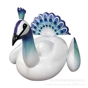 Inflatable Peacock Floating Bed 190Cm PVC Adult Swim Ring Pool Float - Product Image 5