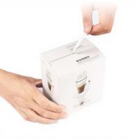 Boîte à café pliable en carton ondulé blanc recyclable personnalisable avec revêtement UV, boîte d'emballage alimentaire imprimée en couleur