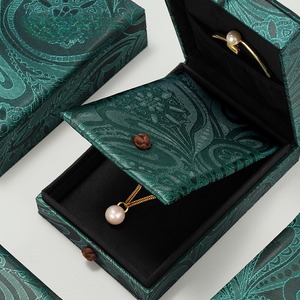 Caja de Jade y Jadeíta Personalizada con Patrón de Brocado Bordado, Caja de Joyería, Caja de Regalo - Product Image 3