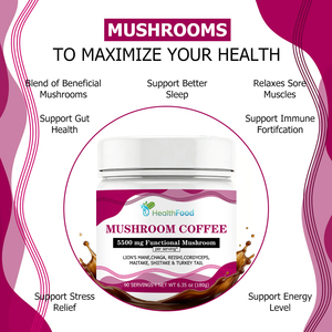 OEM ODM Factory Direct Mushroom Coffee with Total Fat may help enhance mental clarity and overall focus Support Immune Coffee - Product Image 3