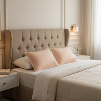 Fundas de Almohada Europeas de Lino con Cierre y Costuras Personalizables para Uso Hotelero