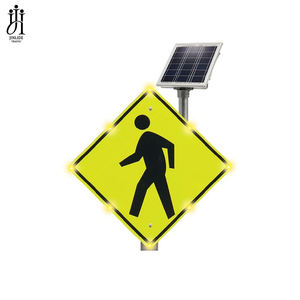 Señal <span class=keywords><strong>de</strong></span> Tráfico Luminosa <span class=keywords><strong>de</strong></span> Aluminio Personalizada <span class=keywords><strong>de</strong></span> 24/30 Pulgadas, Luz <span class=keywords><strong>de</strong></span> Seguridad Vial Intermitente, Alimentada por Energía Solar, Señal <span class=keywords><strong>de</strong></span> Parada LED - Product Image 1