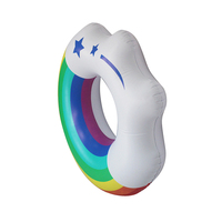 Bouée de natation gonflable personnalisée en PVC, nuage arc-en-ciel, haute qualité, tube flottant pour l'eau
