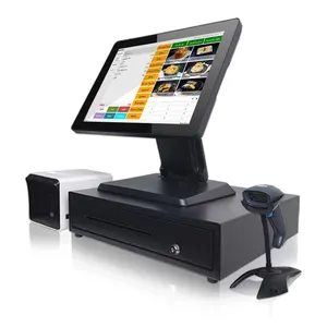 CARAV 15" Single Capacitive TouchScreen 1024*768 Resolution Point Of Sale Terminal POS Cash Register