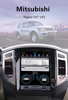 Pour Mitsubishi Pajero V97 V93 2006+ Écran tactile vertical grand format style Tesla Lecteur multimédia de voiture Android GPS Radio Autoradio