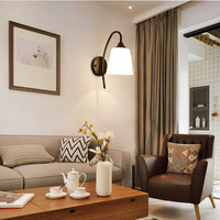 Applique Murale LED Moderne Simple en Fer Forgé, Intensité Variable, Blanc Chaud 3000K, Tête Unique, pour Maison, Hôtel, Escalier, Salon, Chambre, Chevet