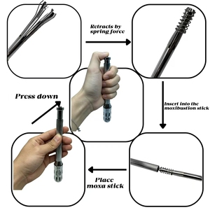 Varillas de Moxibustión de Cobre Cálidas con Punta Plateada para Masaje Corporal Completo (Ojos, Orejas, Abdomen), Terapia Curativa Antirreumática, Rodillo de Moxa - Product Image 4