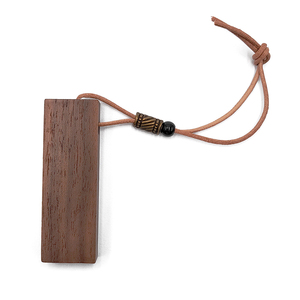 Wood Key Chains Custom DIY Key Ring Walnut Square Round Wooden Necklace Pendant Rectangular LOGO