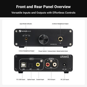 Fosi Audio XR-D5 Mini <span class=keywords><strong>USB</strong></span> <span class=keywords><strong>DAC</strong></span> AMP ESS9018K2M décodeur <span class=keywords><strong>amplificateur</strong></span> de <span class=keywords><strong>casque</strong></span> <span class=keywords><strong>pour</strong></span> bureau alimenté/haut-parleurs actifs/<span class=keywords><strong>amplificateur</strong></span> - Product Image 2