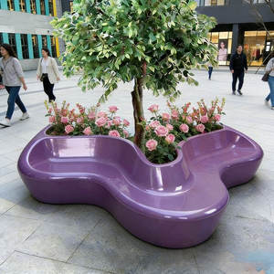 Maceta de Fibra de Vidrio de Estilo Midcentury B12, Soporte para Plantas Artificiales, Duradera, Ecológica, Fácil de Limpiar, para Centros Comerciales, Escuelas - Product Image 4