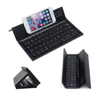 Clavier Bluetooth pliable en alliage d'aluminium, clavier sans fil portable pliable pour iPhone, tablettes, personnalisation possible