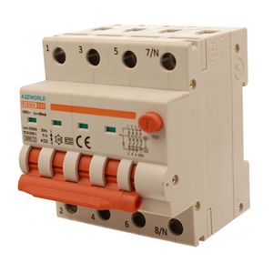 Interruttore Differenziale RCBO 4P 4M 6000A 30mA Tipo A Curva C a Doppia Leva con Diagnostica Visiva C32A AC - Product Image 3