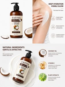 Lotion corporelle quotidienne éclaircissante naturelle hydratante et nourrissante au collagène et à la vitamine E, parfum floral bio, 500 ml - Product Image 5