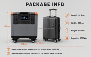 Station d'alimentation portable LiFePO4 5000W 5376Wh grande capacité EU 230V, générateur solaire UPS pour alimentation de secours hors réseau à domicile - Product Image 5