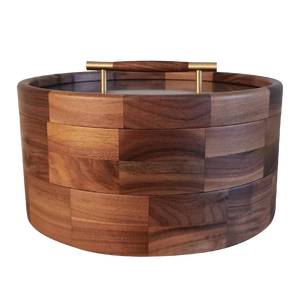 Cổ điển tùy chỉnh Bộ trà Hộp Quà Tặng cherrywood lá trà trường hợp thực phẩm đóng gói lưu trữ Snack container 8 ngăn Brass xử lý nhà - Product Image 2