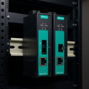 Convertidor Ethernet a Fibra Óptica Moxa IMC-21GA-SX-SC 10/100Mbps con Conector SC para Uso Industrial - Product Image 3