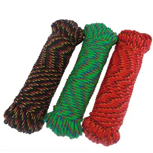 3/16'' 5mm Multifilament PP Diamond Braided Rope 16 Carrier with 100ft Length Category for Packaging Ropes