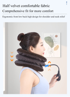 Oreiller cervical souple de civière de cou d'air gonflable pour le soulagement de la douleur Traction et appareil de correction pour la douleur de stress
