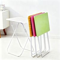 Table d'étude pliable durable pour enfants KSEN avec structure en bois et surface en PVC pour la maternelle Modèle 7580ST