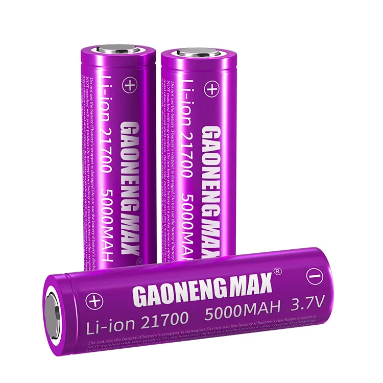 Groothandel Hoge Capaciteit 21700 Mobiele Oplaadbare Batterij 21700 3.7V 4800Mah 5000Mah Li-Ion 3.7V Lithium Batterij