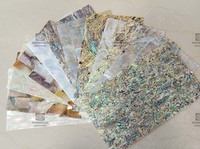 Feuille de coquille de paua mexicaine, papier de coquille d'ormeau naturel pour le nail art