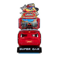 Grande machine de jeu de simulation de course HD pour enfants, commerciale, de luxe, à monnayeur, équipement d'amusement d'arcade pour défi de vitesse