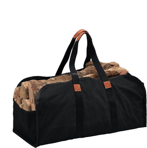 Tote porta legna da ardere di grande capacità, portabagagli in tela cerata impermeabile con manico, Tote Bag per caminetto - Product Image 1