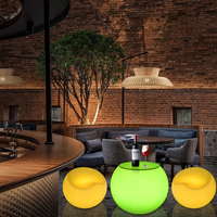 Tabouret LED en forme de pomme, siège lumineux changeant de couleur, en plastique PE, imperméable, pour bar, club, intérieur, extérieur, meubles de maison