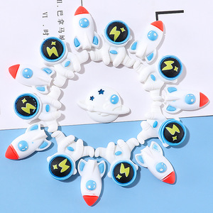 Cartoon Astronaut Series Space Rocket EVA Resin Craft Phone Decorations <b>Accessories</b> - Product Image 4