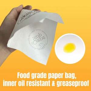 <b>Custom</b> Printed Brown Logo Crepe Packaging Sachet Crepes Packing Greaseproof Paper Bag Food <b>Waxed</b> Coated Triangle Paper Bags - Product Image 3