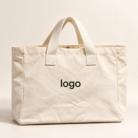 Tas Belanja Kanvas Logo Kustom dengan Gusset Samping untuk Toko Buku, Perlengkapan Workshop, Grosir untuk Departemen Acara Toko Buku