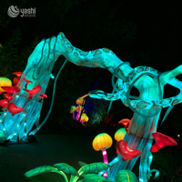Schlangenbogen-Tierskulptur-Festival-Laterne, Dschungel-Pilz-Themen-Torlaterne für Park-Nachtbeleuchtungstechnik