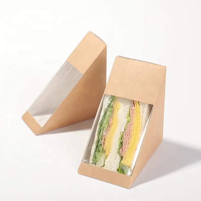Giấy Bánh Sandwich Hộp Bánh Sandwich Bao Bì Giấy Hộp Bánh Sandwich Kraft Hộp Giấy