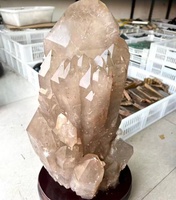 Venta al por mayor de cristales de cuarzo natural blanco transparente, grandes grupos de citrino ahumado, puntos de piedra de cuarzo en bruto curativos a la venta