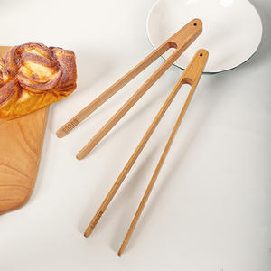 Fabrik Großhandel Lebensmittel Schere Clip Holz Kreative Kuchen Leckereien Holzbrot Zange Tragbare Backwerk zeuge Schere Brot Zange - Product Image 3