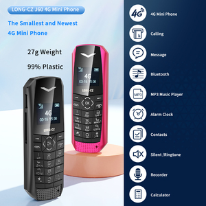 Điện thoại di động nhỏ gọn 4G LONG-CZ J60 <span class=keywords><strong>2025</strong></span>, màn hình 0.66 inch, tích hợp Bluetooth, chức năng ghi âm, đồng hồ báo thức, máy nghe nhạc MP3, thời gian chờ lâu, nút bấm, pin dạng thanh - Product Image 3