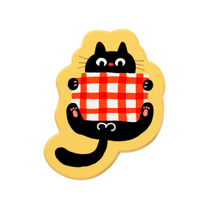 Sous-verre en terre de diatomée motif chat de dessin animé, résistant à la chaleur, pour café et thé, forme animale, durable, set de table de bureau promotionnel - Product Image 2