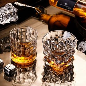 Venta al por mayor Old Fashioned <span class=keywords><strong>Whisky</strong></span> Glasses Cup Luxury Diamond Crystal <span class=keywords><strong>Whisky</strong></span> Rock Glass para Bar - Product Image 4